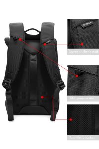 کوله پشتی بدون‌‌جنسیت مشکی دری مد