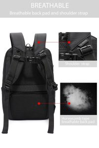 کوله پشتی بدون‌‌جنسیت مشکی دری مد