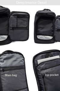 کوله پشتی بدون‌‌جنسیت مشکی کتان دری مد