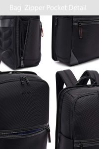 کوله پشتی بدون‌‌جنسیت مشکی کتان دری مد