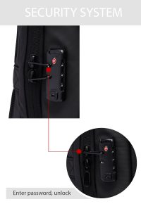 کوله پشتی بدون‌‌جنسیت مشکی کتان دری مد