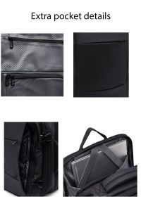 کوله پشتی بدون‌‌جنسیت مشکی کتان دری مد