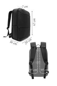 کوله پشتی بدون‌‌جنسیت مشکی کتان دری مد