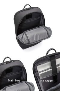 کوله پشتی بدون‌‌جنسیت مشکی کتان دری مد