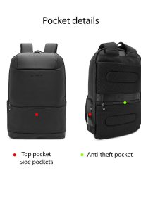 کوله پشتی بدون‌‌جنسیت مشکی کتان دری مد