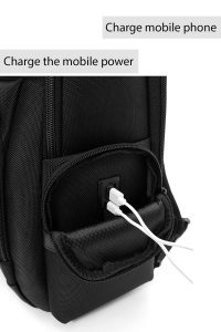 کوله پشتی بدون‌‌جنسیت مشکی کتان دری مد