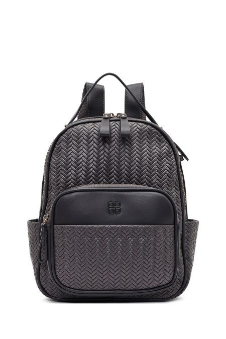 کوله پشتی خاکستری چاپی دری مد