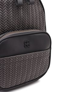 کوله پشتی خاکستری چاپی دری مد