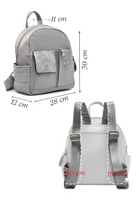 کوله پشتی خاکستری کتان دری مد