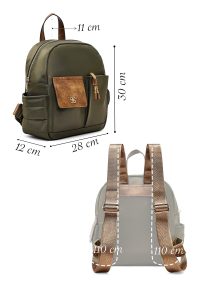 کوله پشتی سبز کتان دری مد