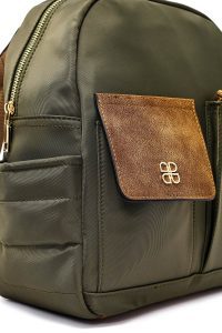 کوله پشتی سبز کتان دری مد