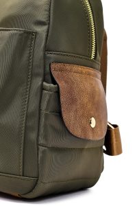 کوله پشتی سبز کتان دری مد