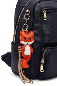 کوله پشتی لاجوردی با چرم و چارم دری مد