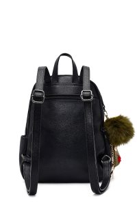 کوله پشتی مشکی با اکسسوری دری مد