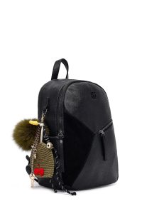 کوله پشتی مشکی با اکسسوری دری مد