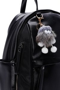 کوله پشتی مشکی با اکسسوری دری مد