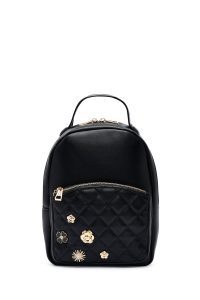 کوله پشتی مشکی با اکسسوری دری مد