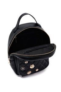 کوله پشتی مشکی با اکسسوری دری مد