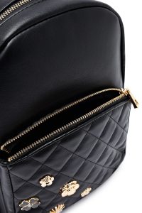 کوله پشتی مشکی با اکسسوری دری مد