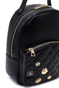 کوله پشتی مشکی با اکسسوری دری مد