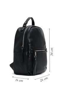 کوله پشتی مشکی با جزئیات فلزی دری مد