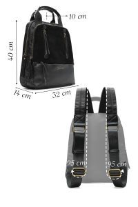 کوله پشتی مشکی جیر دری مد