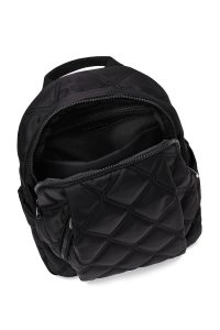 کوله پشتی مشکی لحافی با اکسسوری دری مد