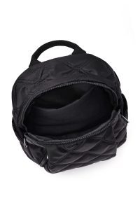 کوله پشتی مشکی لحافی با اکسسوری دری مد