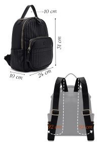 کوله پشتی مشکی چاپی دری مد