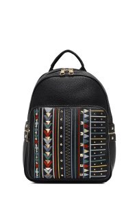 کوله پشتی مشکی چاپی دری مد