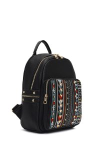 کوله پشتی مشکی چاپی دری مد