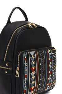 کوله پشتی مشکی چاپی دری مد