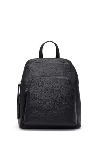 کوله پشتی مشکی چرمی دری مد