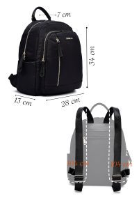 کوله پشتی مشکی کتان دری مد