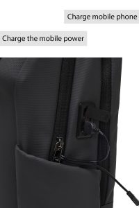 کیف بدون‌‌جنسیت D-Pack خاکستری تکنولوژی کتان هاردکیس کوله پشتی دری مد