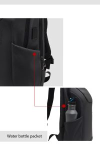 کیف بدون‌‌جنسیت D-Pack خاکستری تکنولوژی کتان هاردکیس کوله پشتی دری مد