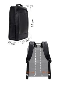 کیف بدون‌‌جنسیت D-Pack مشکی چرمی تکنولوژی کوله پشتی دری مد