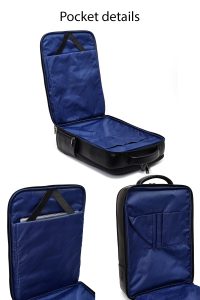 کیف بدون‌‌جنسیت D-Pack مشکی چرمی تکنولوژی کوله پشتی دری مد