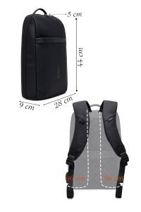 کیف بدون‌‌جنسیت D-Pack مشکی کتان تکنولوژی کوله پشتی دری مد