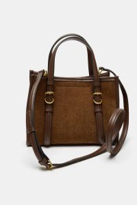 کیف توت زنانه کوچک مخمل کبریتی زارا – ZARA