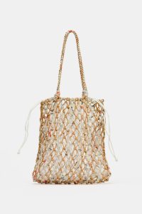 کیف دستی زنانه بافت‌دار حصیری زارا – ZARA