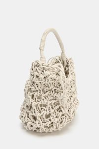 کیف دستی زنانه بافت‌دار دوخت‌دار زارا – ZARA
