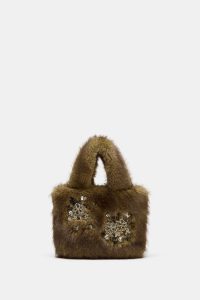 کیف دستی زنانه خز مصنوعی براق زارا – ZARA