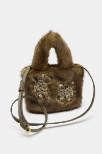 کیف دستی زنانه خز مصنوعی براق زارا – ZARA