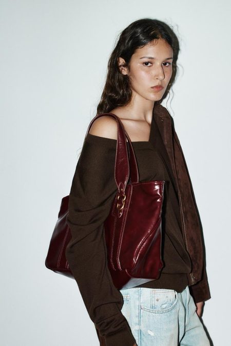 کیف دوشی زنانه جزئیات فلزی زارا – ZARA