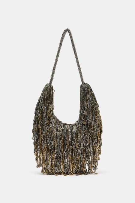 کیف دوشی زنانه ریش‌دار زارا – ZARA