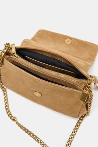 کیف دوشی زنانه چرمی جیر زارا – ZARA