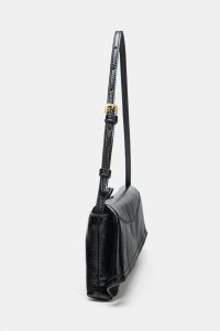 کیف دوشی زنانه چرمی درب‌دار زارا – ZARA