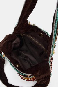 کیف دوشی زنانه گلدوزی‌شده زارا – ZARA