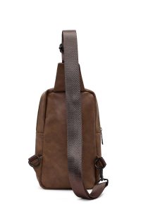 کیف دوشی مردانه قهوه‌ای دری مد